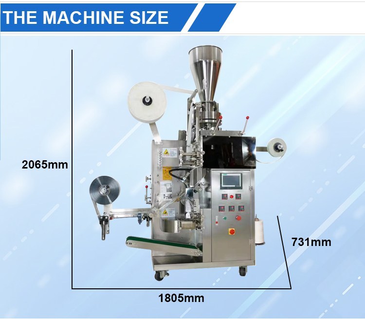 inner outer tea bag packing machine with thread and tag(图6)