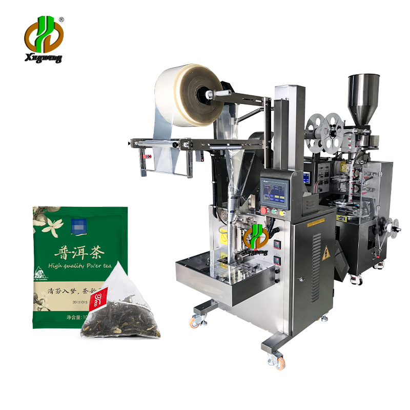 pyramid inner bag and 3 sides seal outer bag tea packing machine volume cup type(图4)