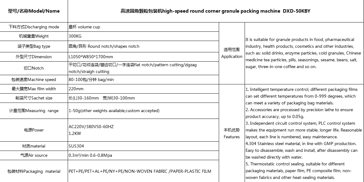 high-speed round corner granule packing machine(图2)