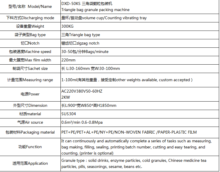 triangle snack granule packaging machine(图2)