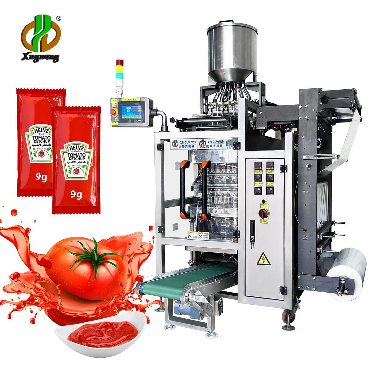 6-lanes four sides sealing ketchup liquid packing machine(图4)