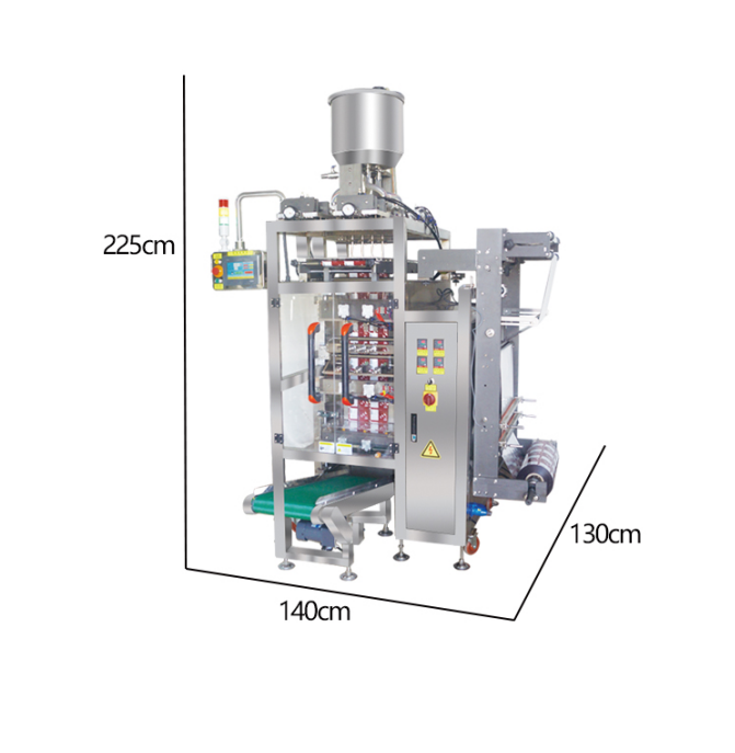 multi-lines 4-sides sealing shampoo liquid packaging machine(图6)