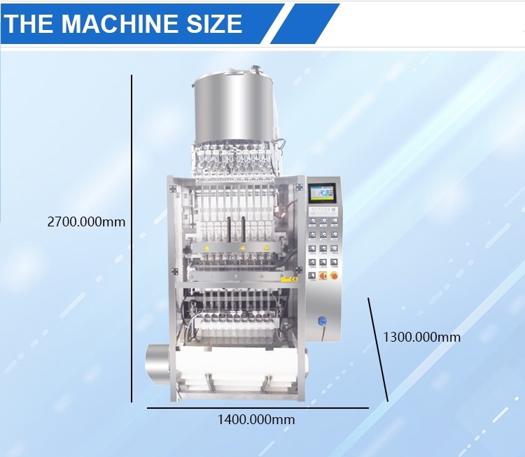 10-lanes back sealing jam food liquid packing machine(图5)